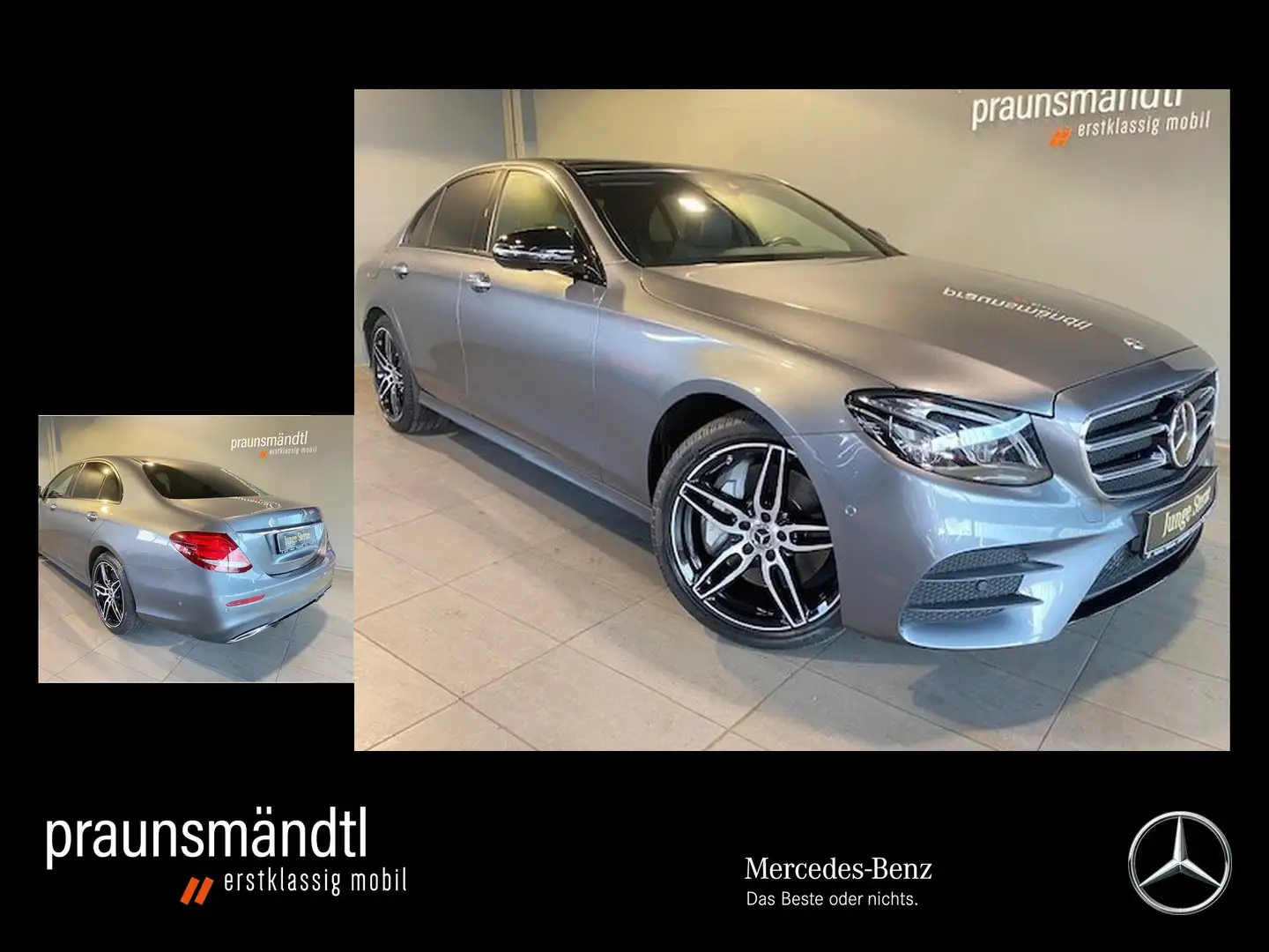 Mercedes-Benz E 450 4M AMG Night Pano/Sound/HeadUp/Distr/Airma Grau - 1