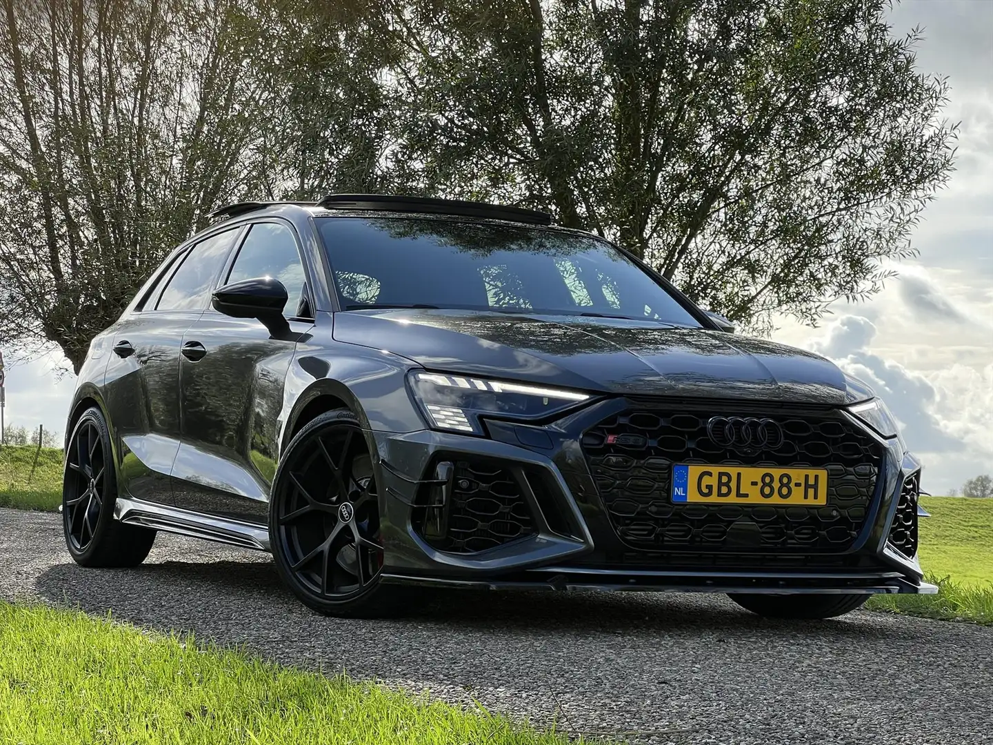 Audi RS3 2.5 TFSI 400PK Quattro / Pano / Carbon Diffuser / Grigio - 2