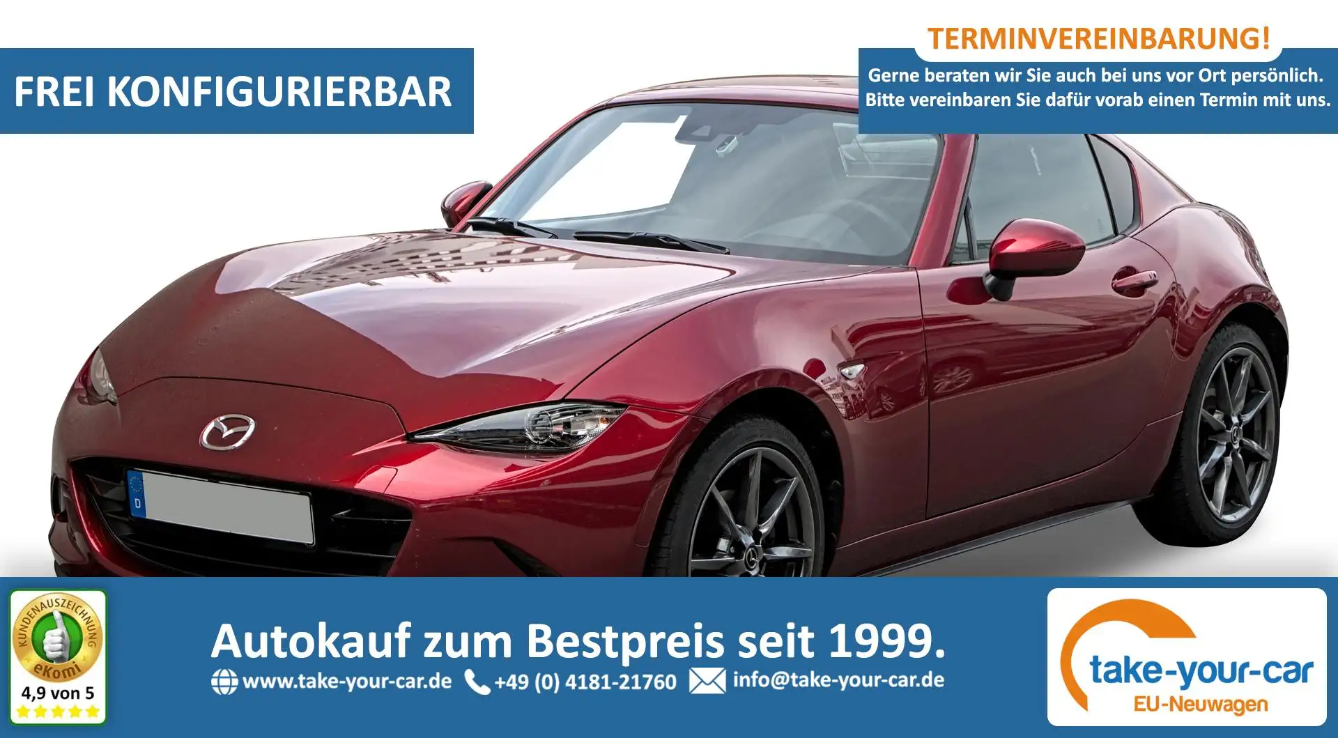 Mazda MX-5 RF Prime-Line NAVI+PDC+VOLL-LED+16" ALU 1.5L SK... - 1