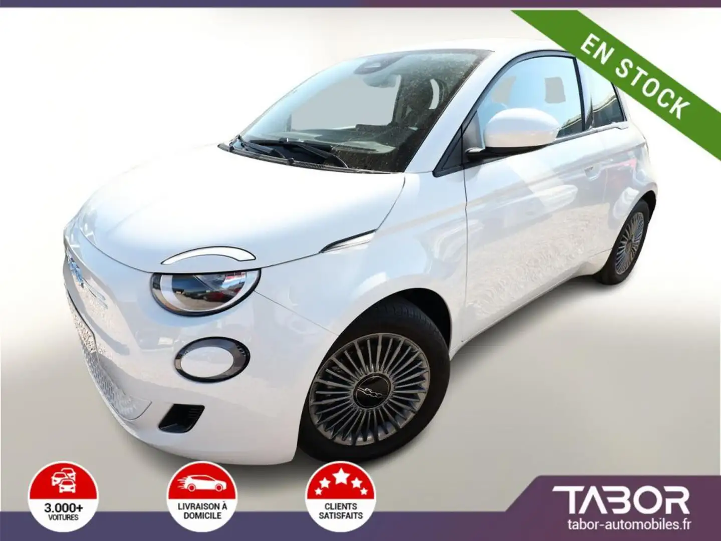 Fiat 500e 3+1 42kWh 118 Icon GPS Clima Keyl Reg Blanc - 1