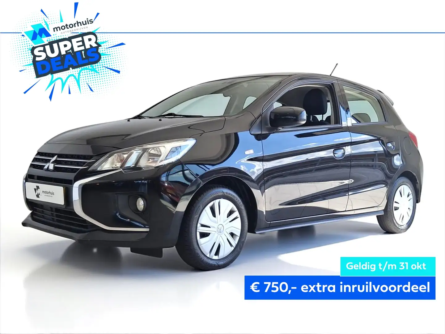Mitsubishi Space Star 1.0 71pk Cool+ 5D Zwart - 1