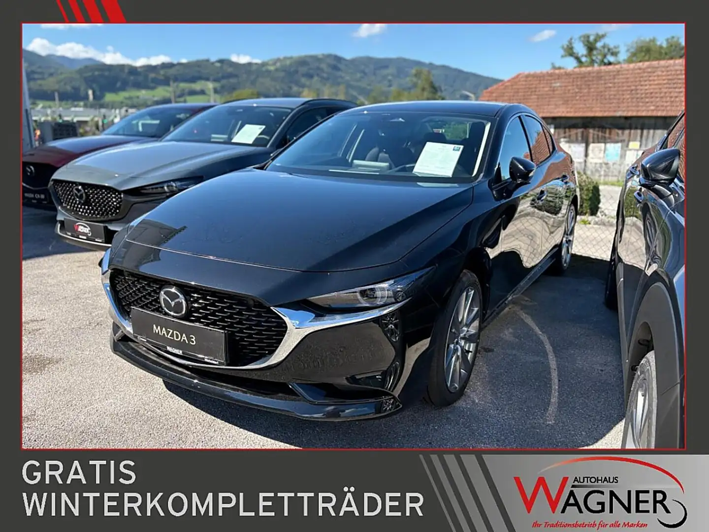Mazda 3 Mazda3 Sedan e-Skyactiv G140 Exclusive-Line Aut. Schwarz - 1