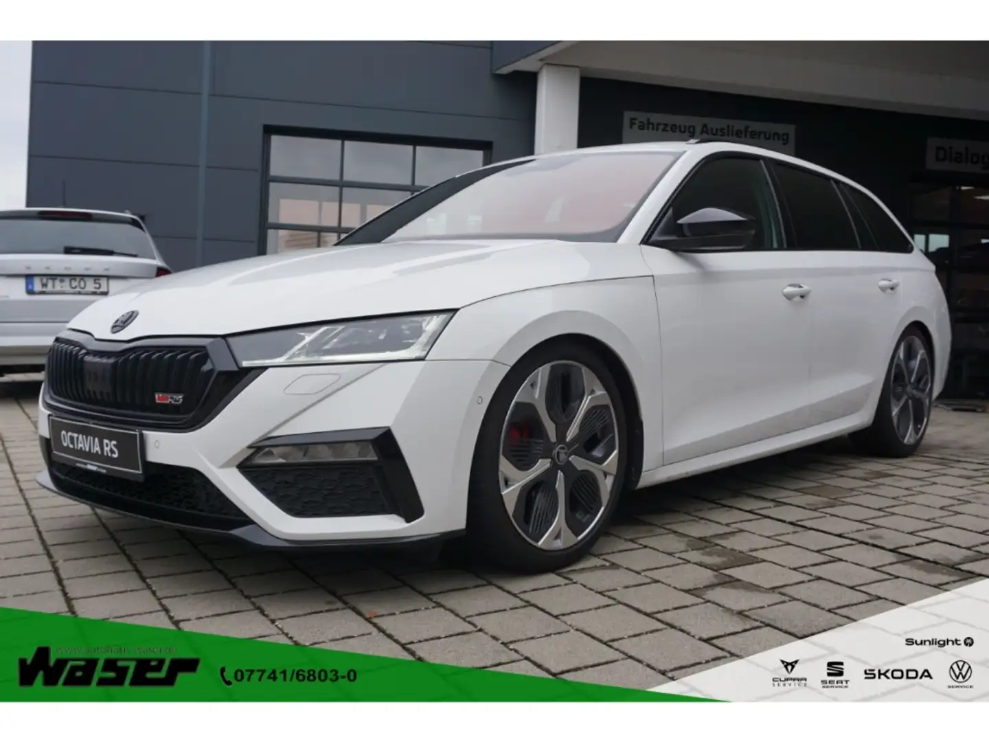 Skoda Octavia Combi 2.0 TSI RS Plus DSG Pano Matrix Navi ACC DCC Blanc - 1