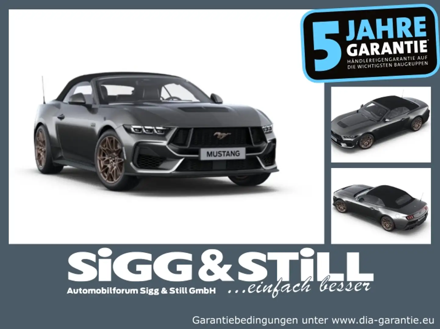 Ford Mustang Convertible GT 5.0 **NEUES MODELL** ACC Grau - 1