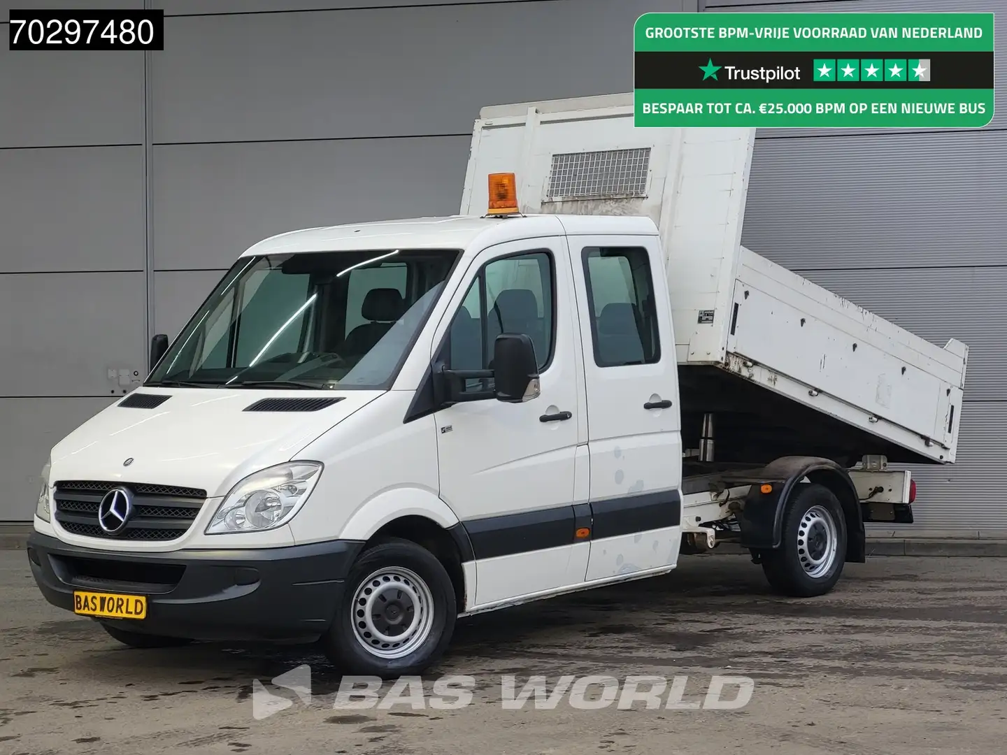Mercedes-Benz Sprinter 310 CDI Kipper Dubbel Cabine Trekhaak Zwaailamp Ti Blanc - 1