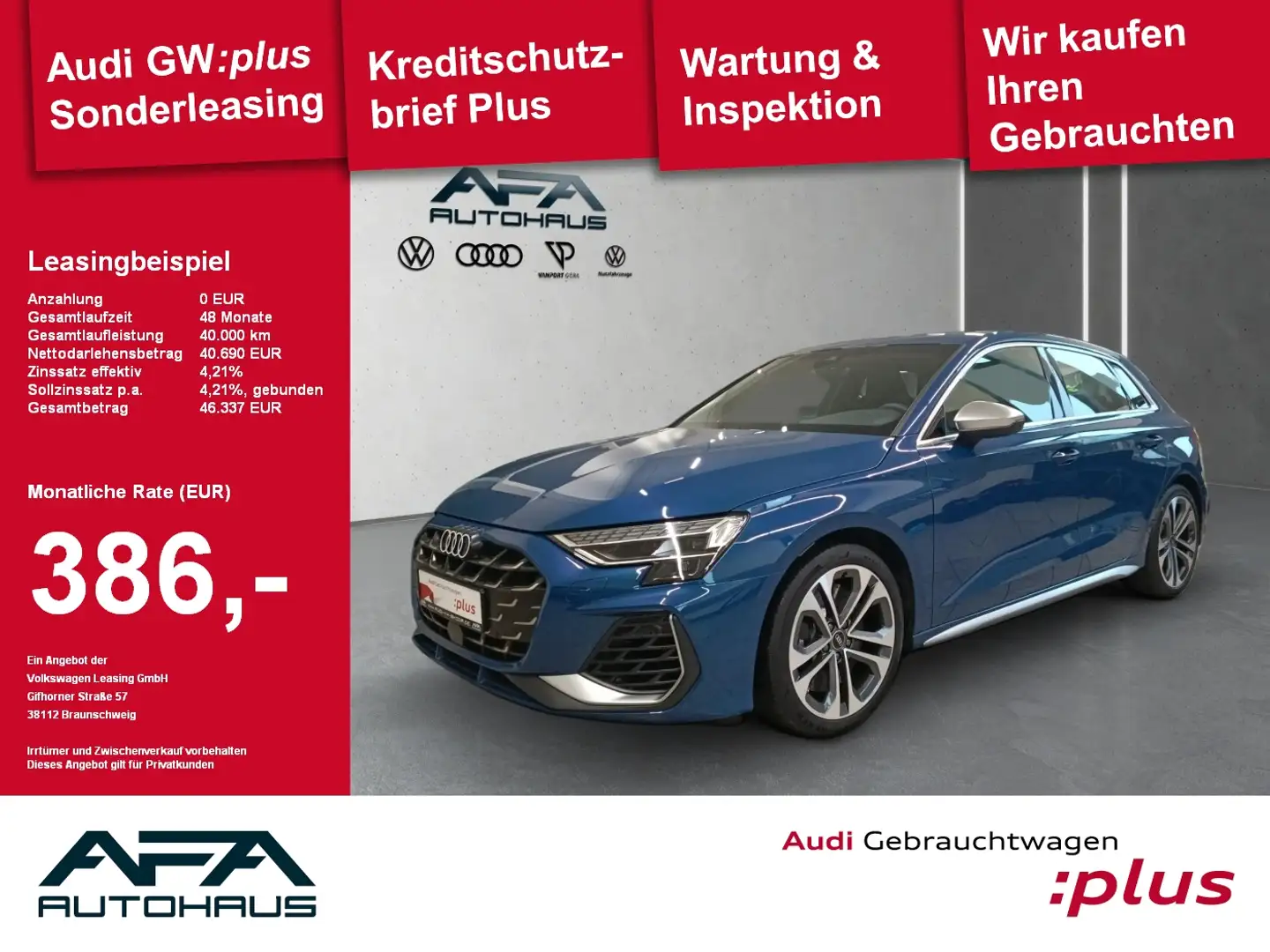 Audi S3 Sportback TFSI quattro S tronic Facelift*S-Ledersi Azul - 1