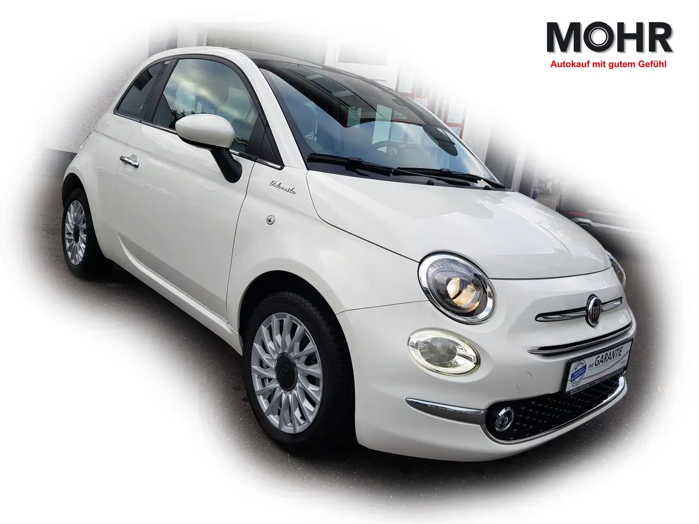 Fiat 500 Dolcevita Panoramadach Parktronik AppLink Tempomat Weiß - 1