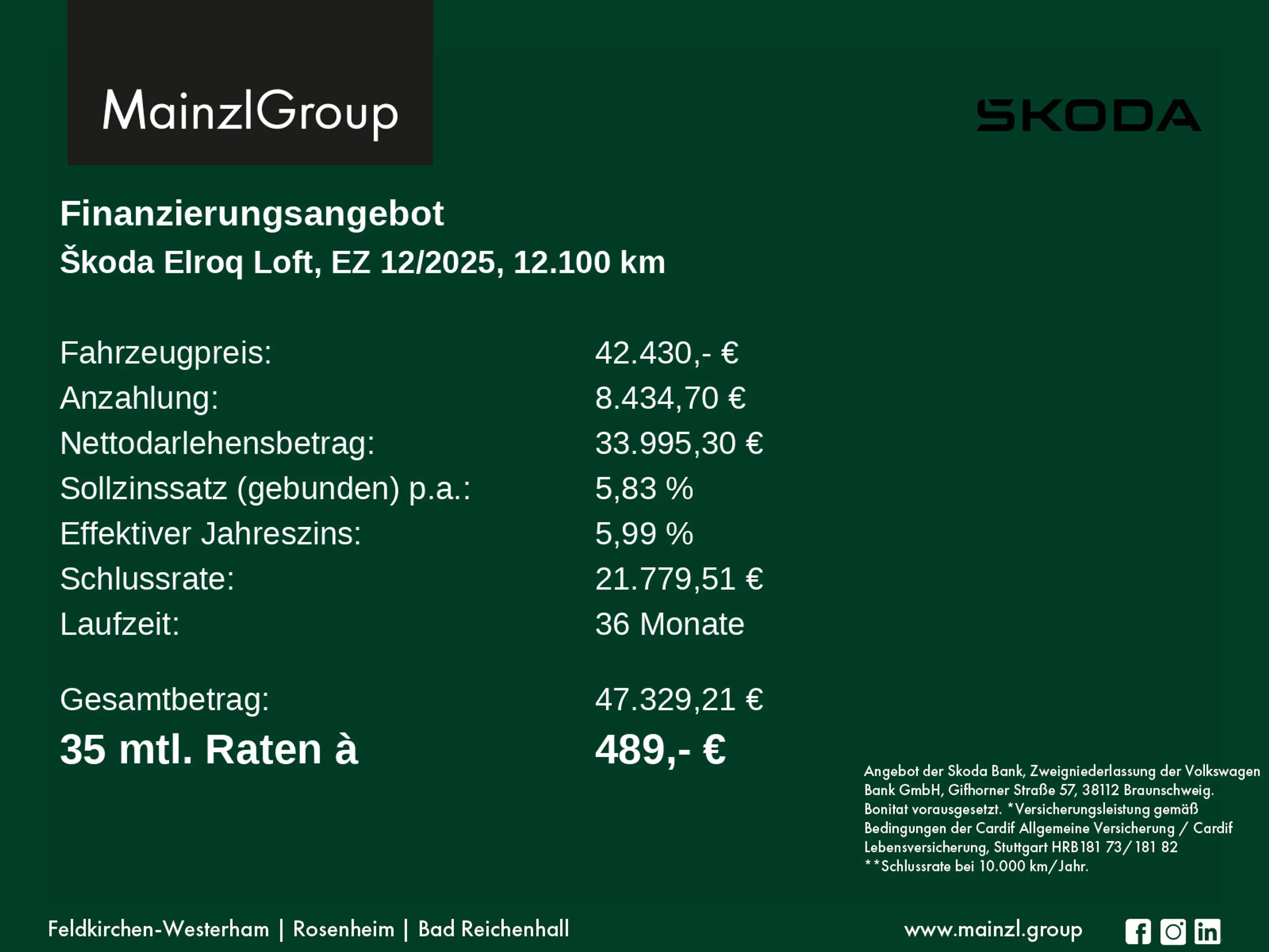 Skoda Elroq 85 Loft AHK Kamera Navi WäPu ACC Matrix — photo 3