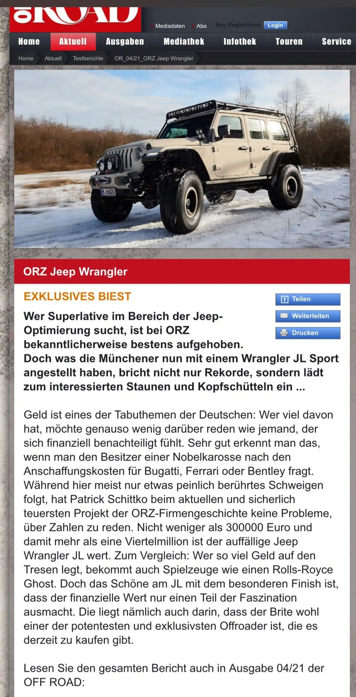 Jeep Wrangler Unlimited ORZ Typ Bawarrion 6,4Liter V8 — photo 3