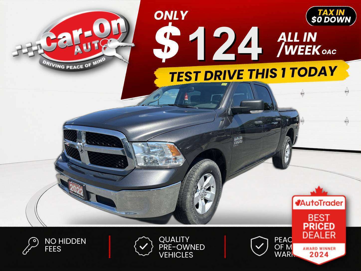 Gray 2022 RAM 1500 Pickup Truck  Automatic