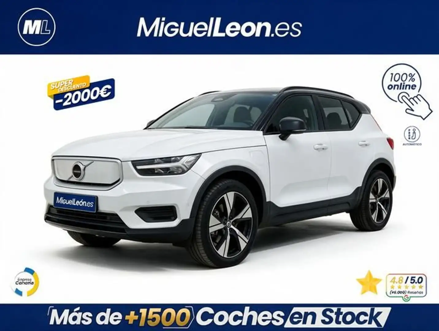 Volvo XC40 P8 Recharge Plus Eléctrico Puro Blanco - 1