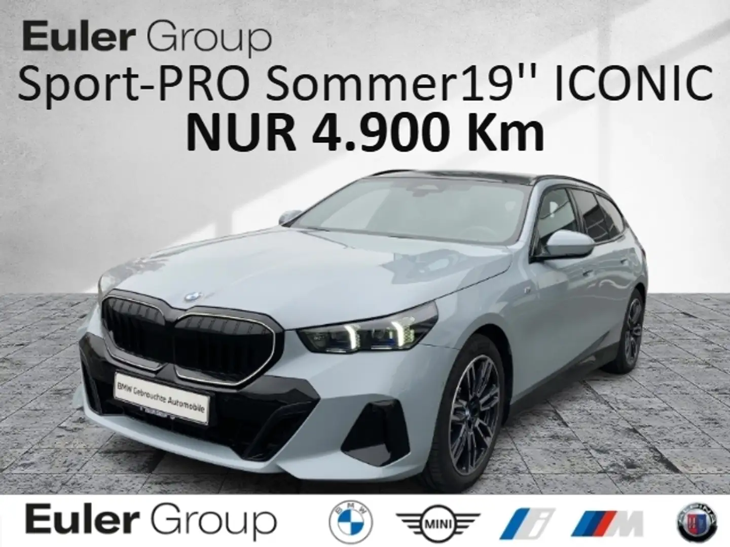 BMW 520 i M-Sport PRO Sommer19'' AHK Pano ICONIC H/K DA+ A Grau - 1