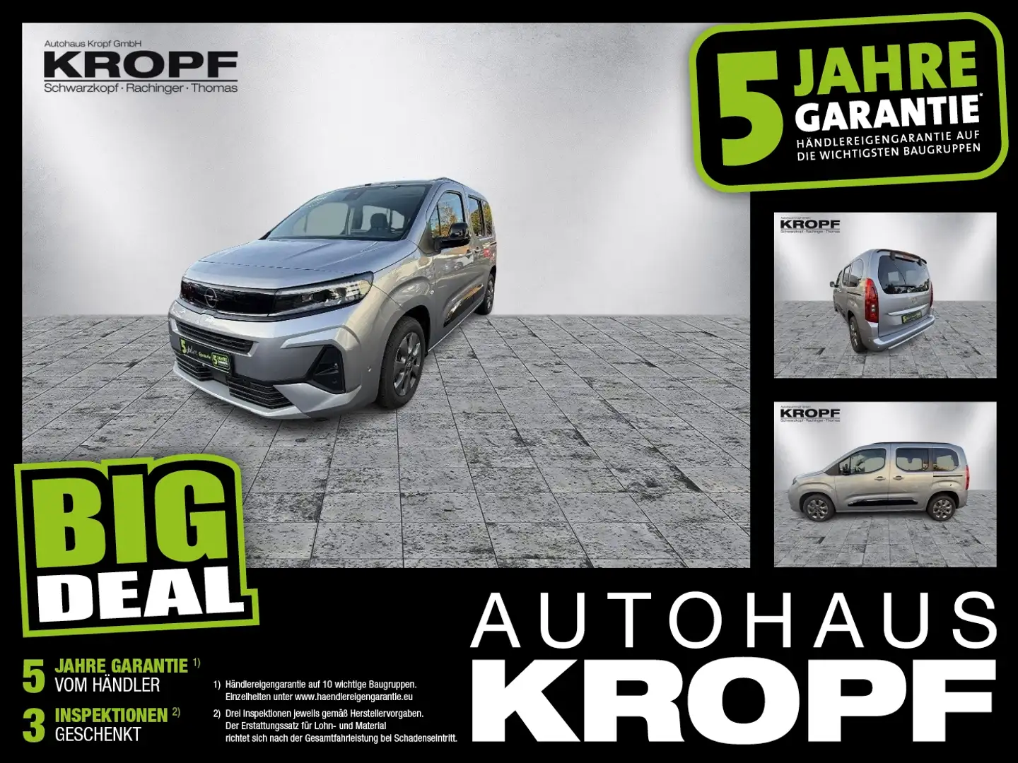 Opel Combo Life E 1.5D **LED+Navi+SHZ+Kam.+Alu** Argent - 1