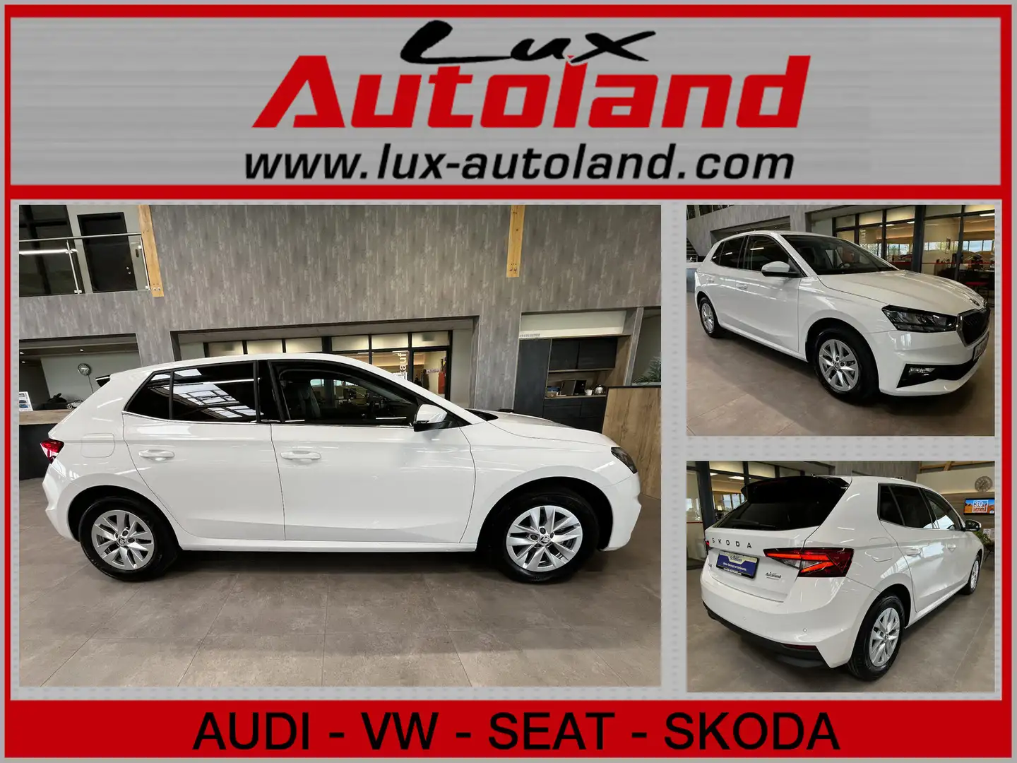 Skoda Fabia 1,0 TSI Selection SmartLink Tempomat Shzg Blanc - 1