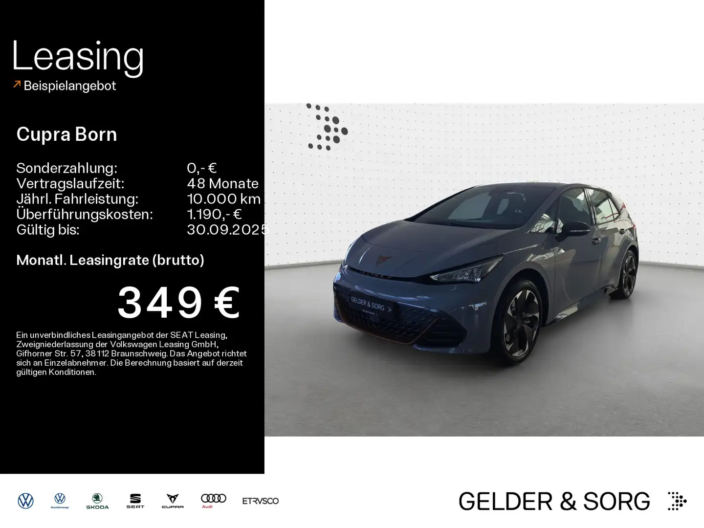 CUPRA Born 231 PS 60 kWh *LED*PDC*KLIMA* Gris - 1