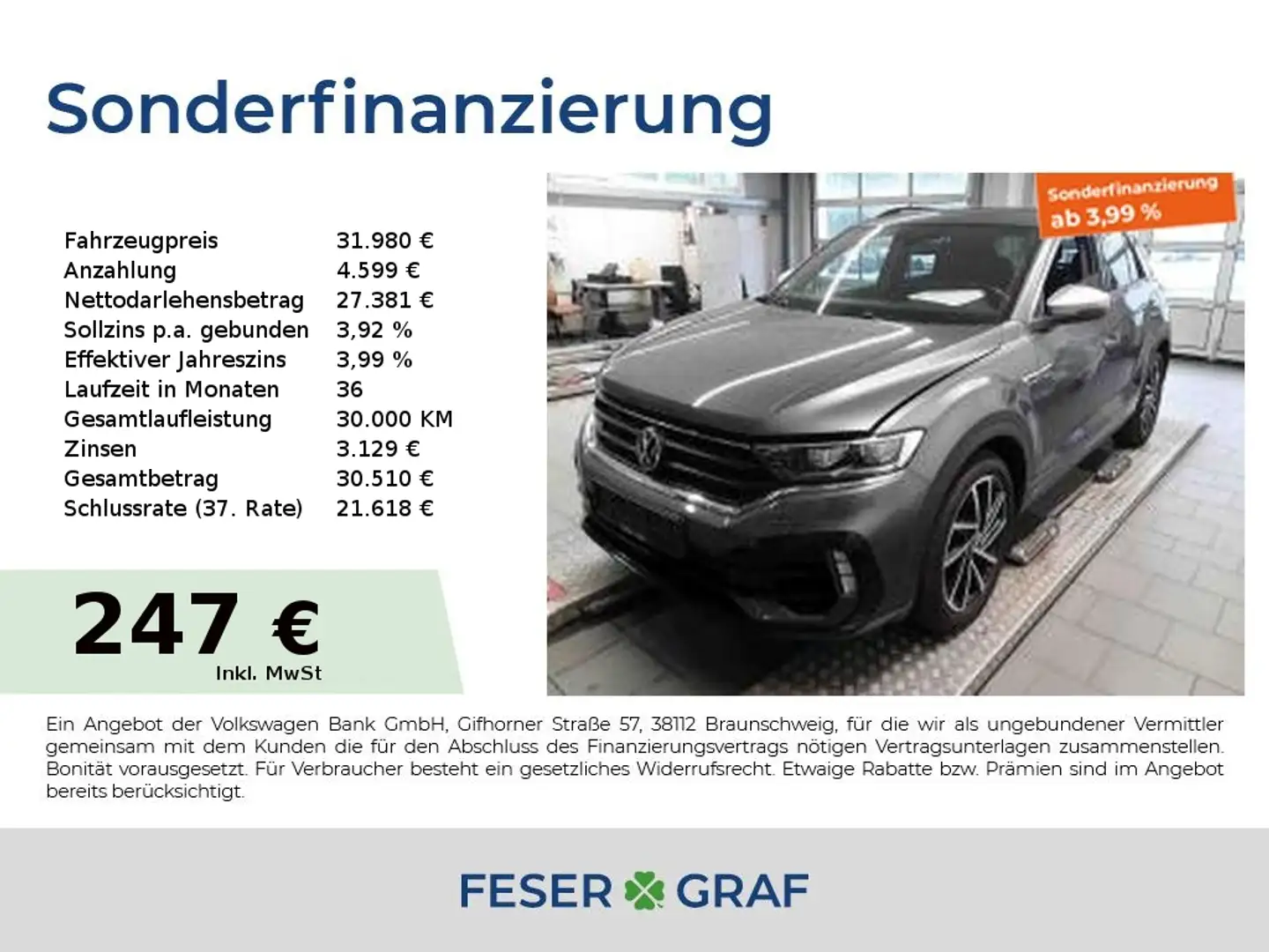 Volkswagen T-Roc R 2.0 TSI 4M 221 kW DSG AHK LED beatsAudio Gris - 1