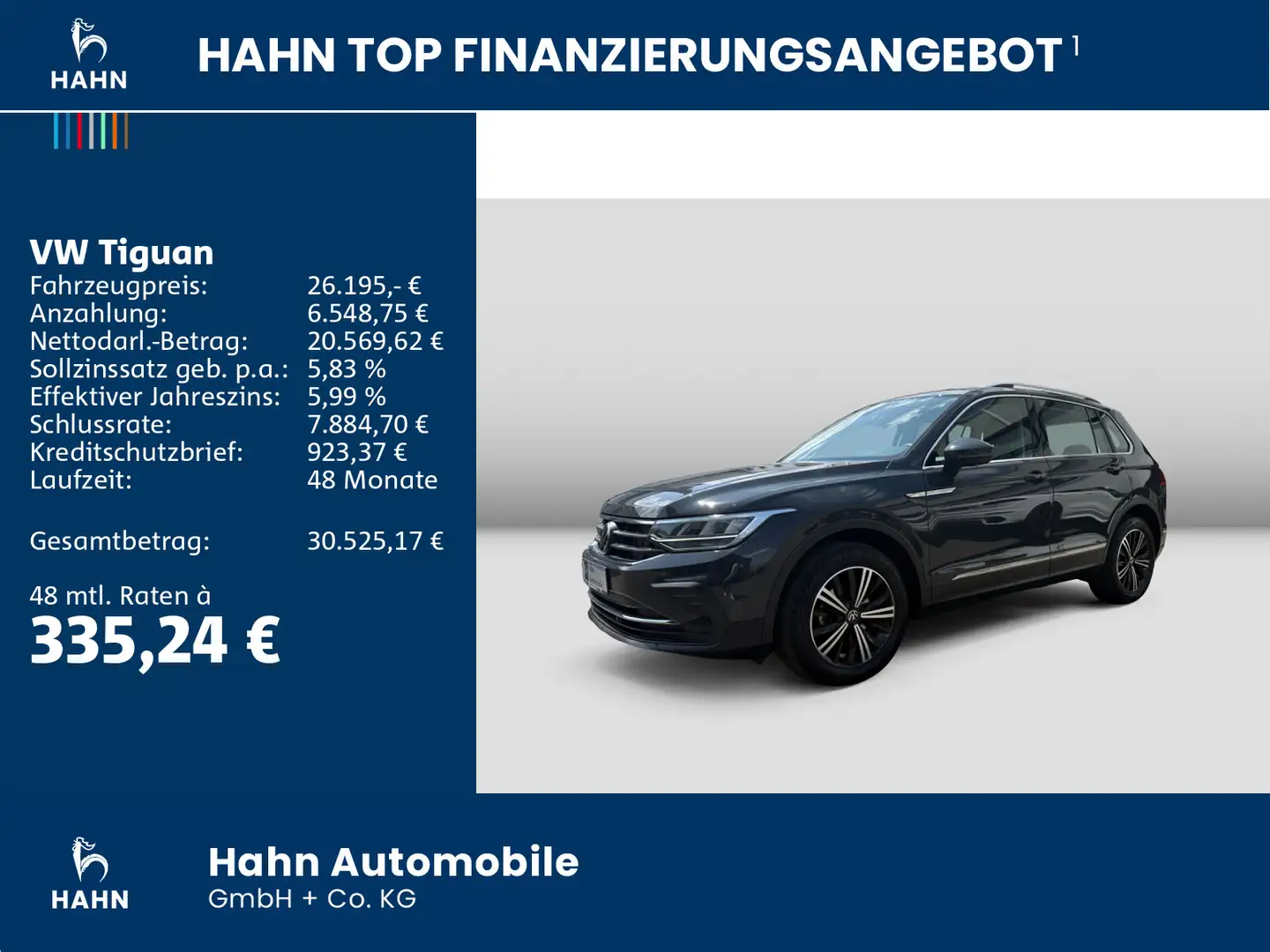 Volkswagen Tiguan 2.0TDI DSG 4Mo Life AHK LED Navi Sitzheiz Grau - 2