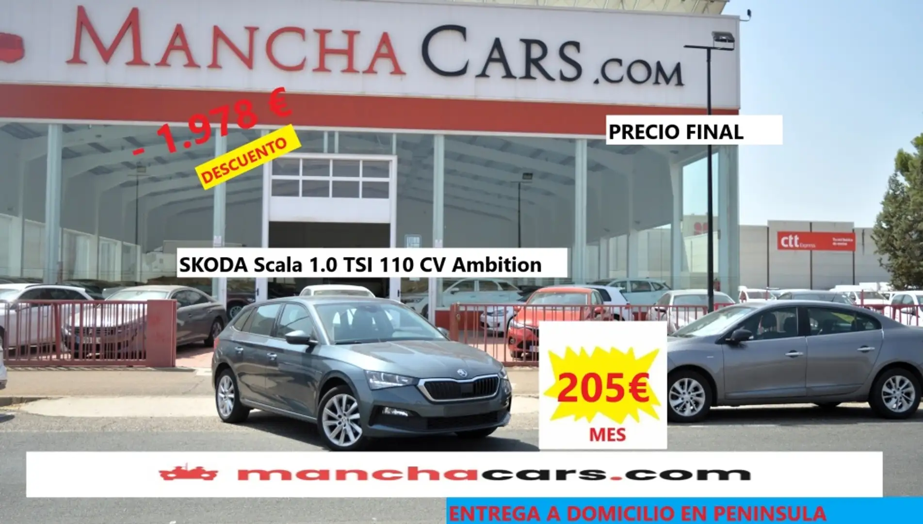 Skoda Scala 1.0 TSI Ambition 81kW Gris - 1