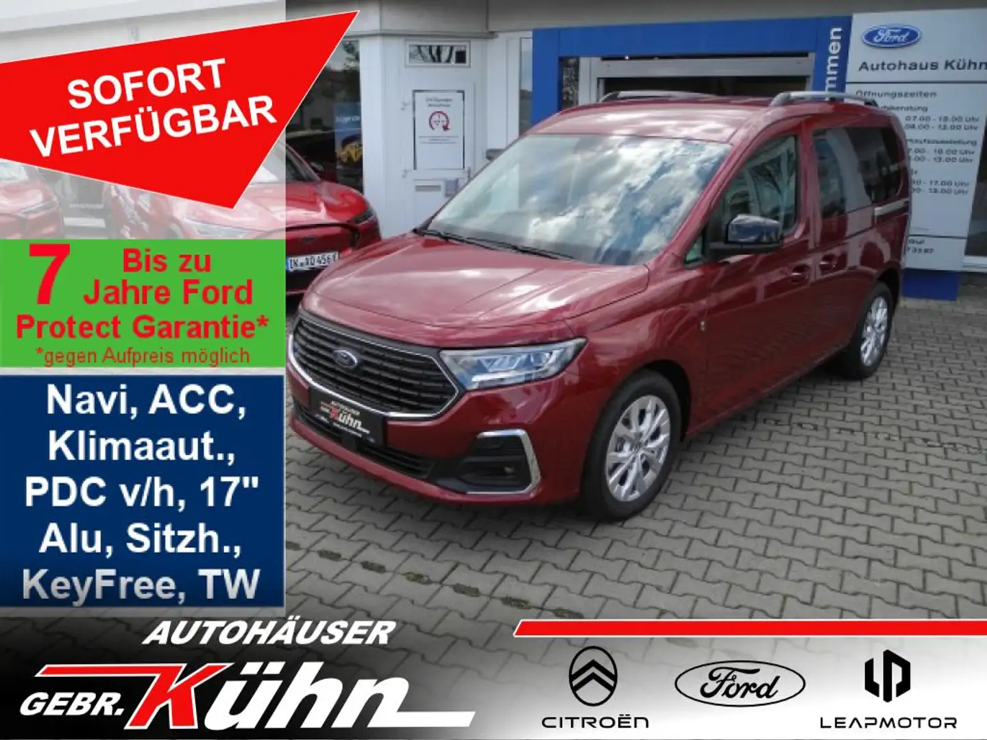Ford Tourneo Connect 1.5 PHEV Aut. TITANIUM- LED, Sitzh., Navi, ACC Rot - 1