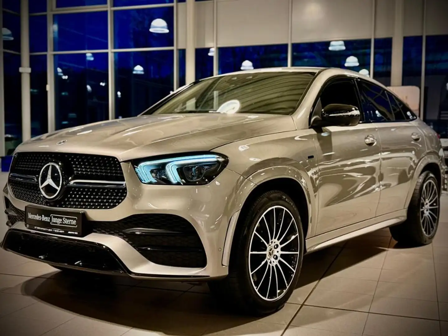 Mercedes-Benz GLE 350 de 4M AMG+Night+AHK+360+Totwinkel+HuD Plateado - 1