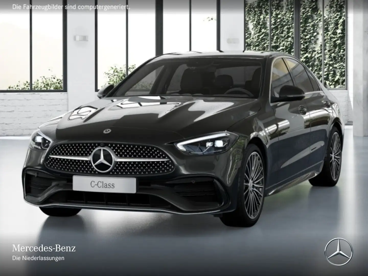 Mercedes-Benz C 200 d AMG+360+AHK+LED+TOTW+KEYLESS+9G Grau - 2