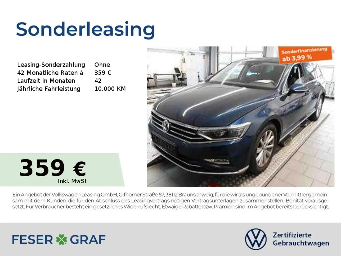 Volkswagen Passat Variant Elegance 2.0 TDI DSG Navi AHK SiHz Kamera Blau - 1