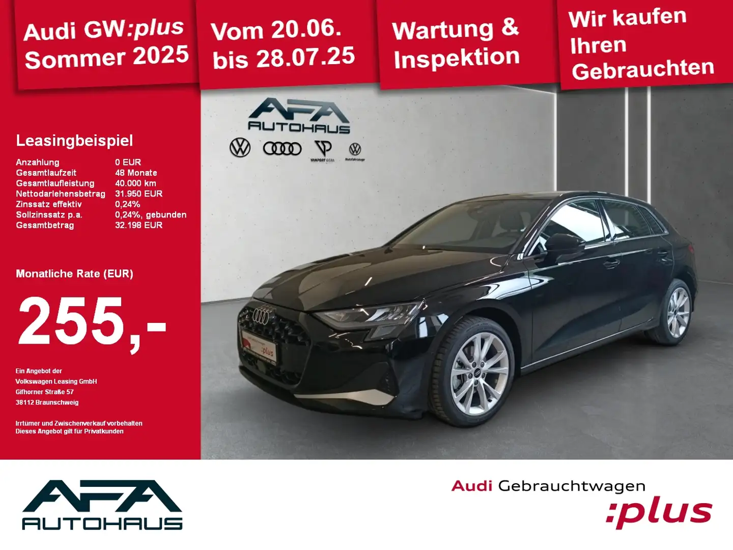 Audi A3 Sportback 35 TFSI Adva. S tronic Nav+*RFK*ACC Schwarz - 1