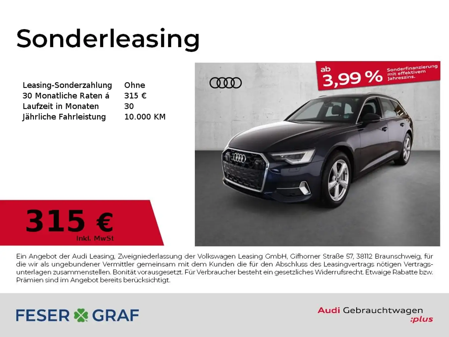 Audi A6 advanced 45 TFSI S tronic Vir. Cockpit/Matrix Blau - 1