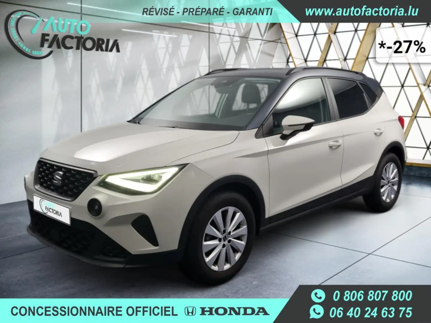 SEAT Arona -27% 1.0 TSI 115cv+MIRRORLINK+RADAR+LED+Options Beige - 1