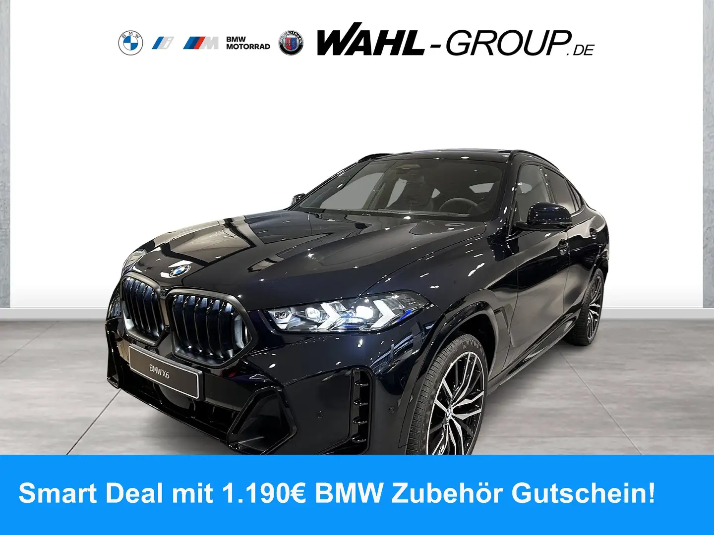 BMW X6 xDrive30d M Sport Pro Panorama AHK HeadUp IconicGl Schwarz - 1