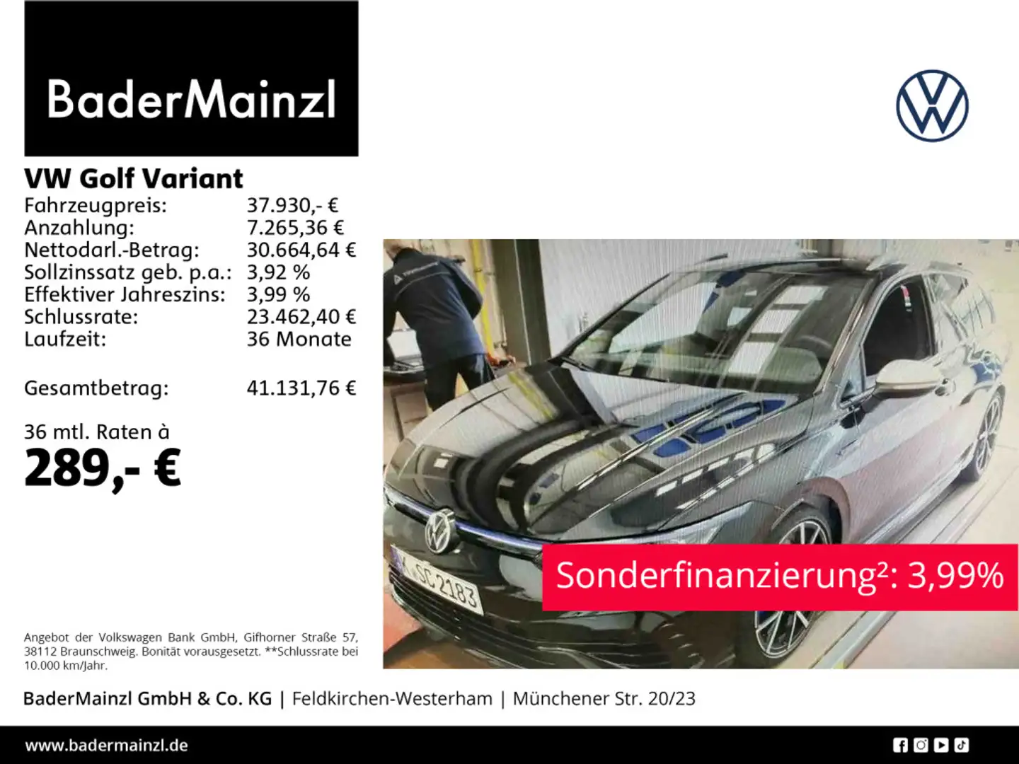 Volkswagen Golf Variant R 2.0 TSI 4M DSG Matrix SHZ Kamera Schwarz - 1
