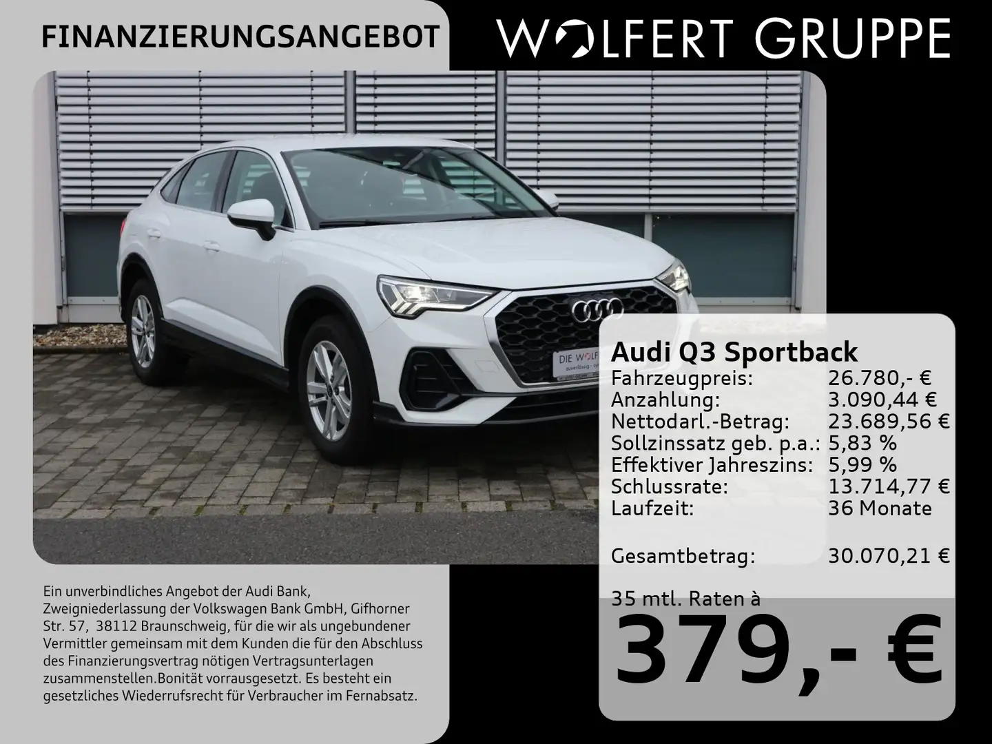 Audi Q3 45 TFSI e AHK*ACC*CARPLAY*RFK Weiß - 1