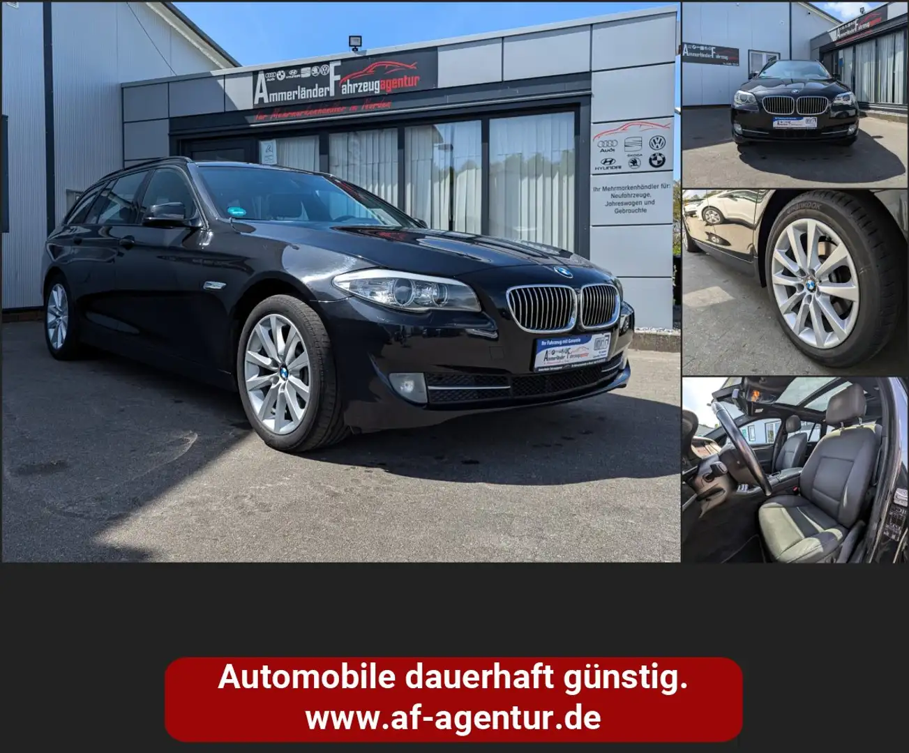 BMW 525 d DPF Touring 525 d EU5 *PANO*AHK*NAVI-STANDHEIZUN Schwarz - 1