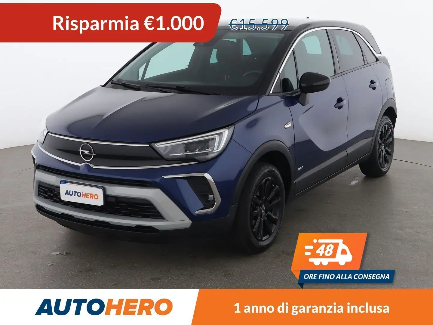 Opel Crossland X 1.2 Turbo Design & Tech 110 CV Blu/Azzurro - 1