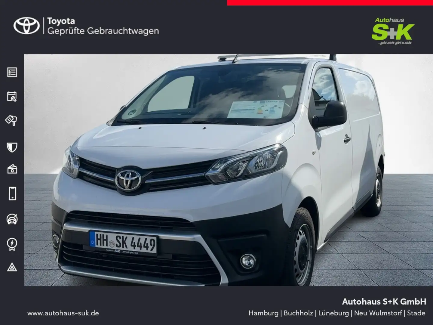Toyota Proace 2.0 D-4D 106 KW (144 PS), L1 verblecht 4 Weiß - 1