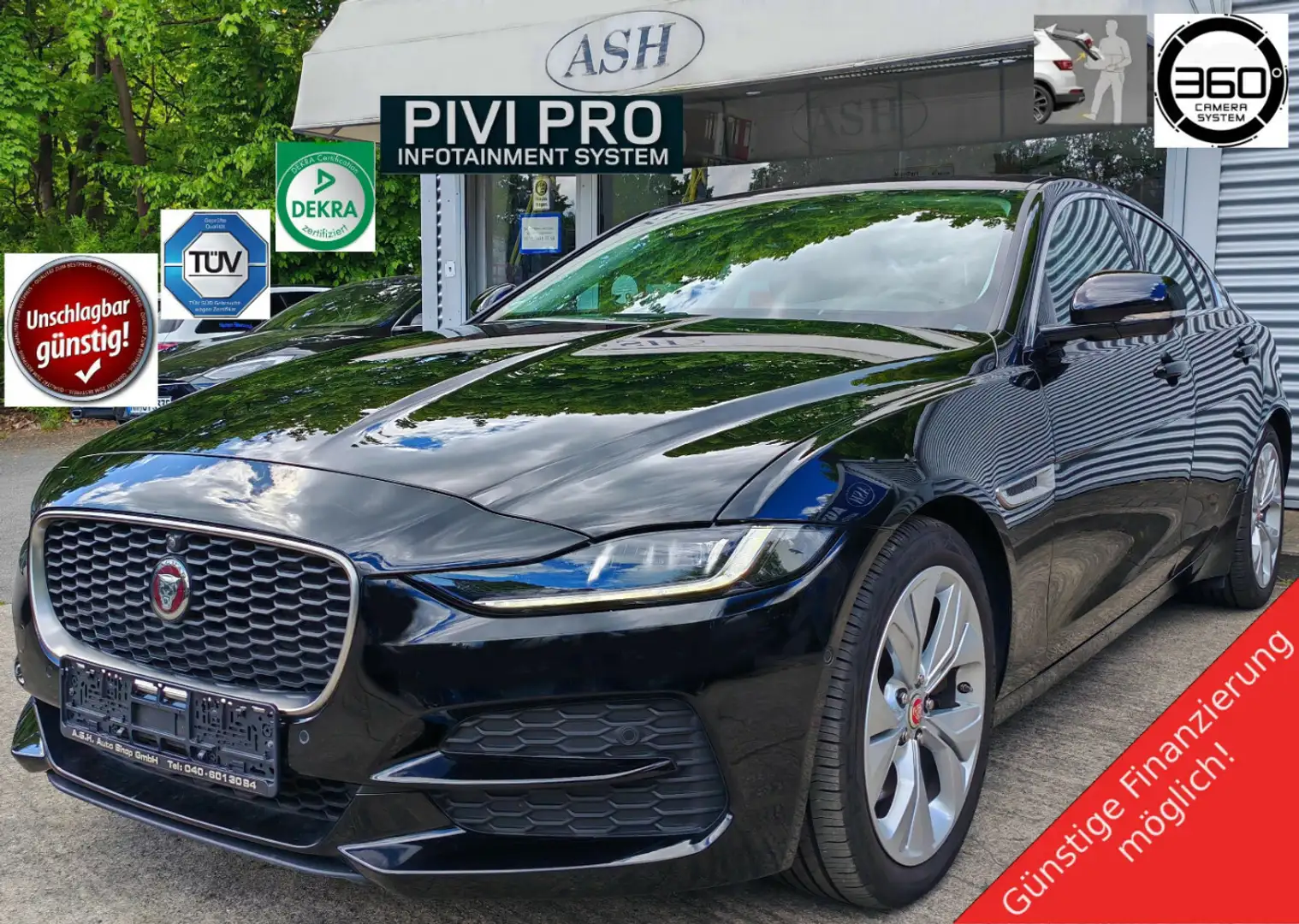 Jaguar XE D200 LED.NaviPro.Leder.360°Cam.BLIS.LKA.1Hd. Schwarz - 1