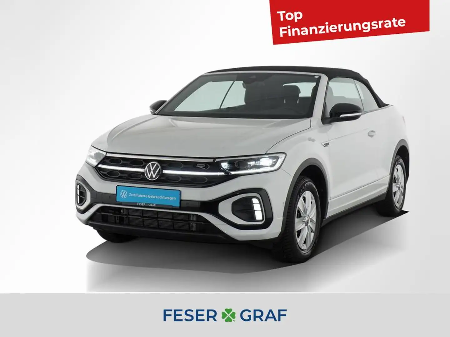 Volkswagen T-Roc Cabrio 1.5 TSI R-Line BlackStyle IQ-Light Weiß - 1