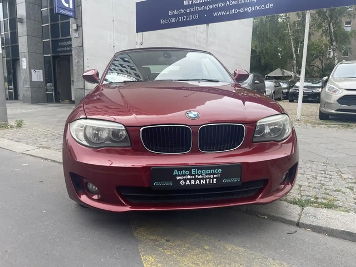 BMW 118 118i Cabrio 1.HAND,LEDER, NAVI,TELEFONEFON, PDC, 2 Rot - 1