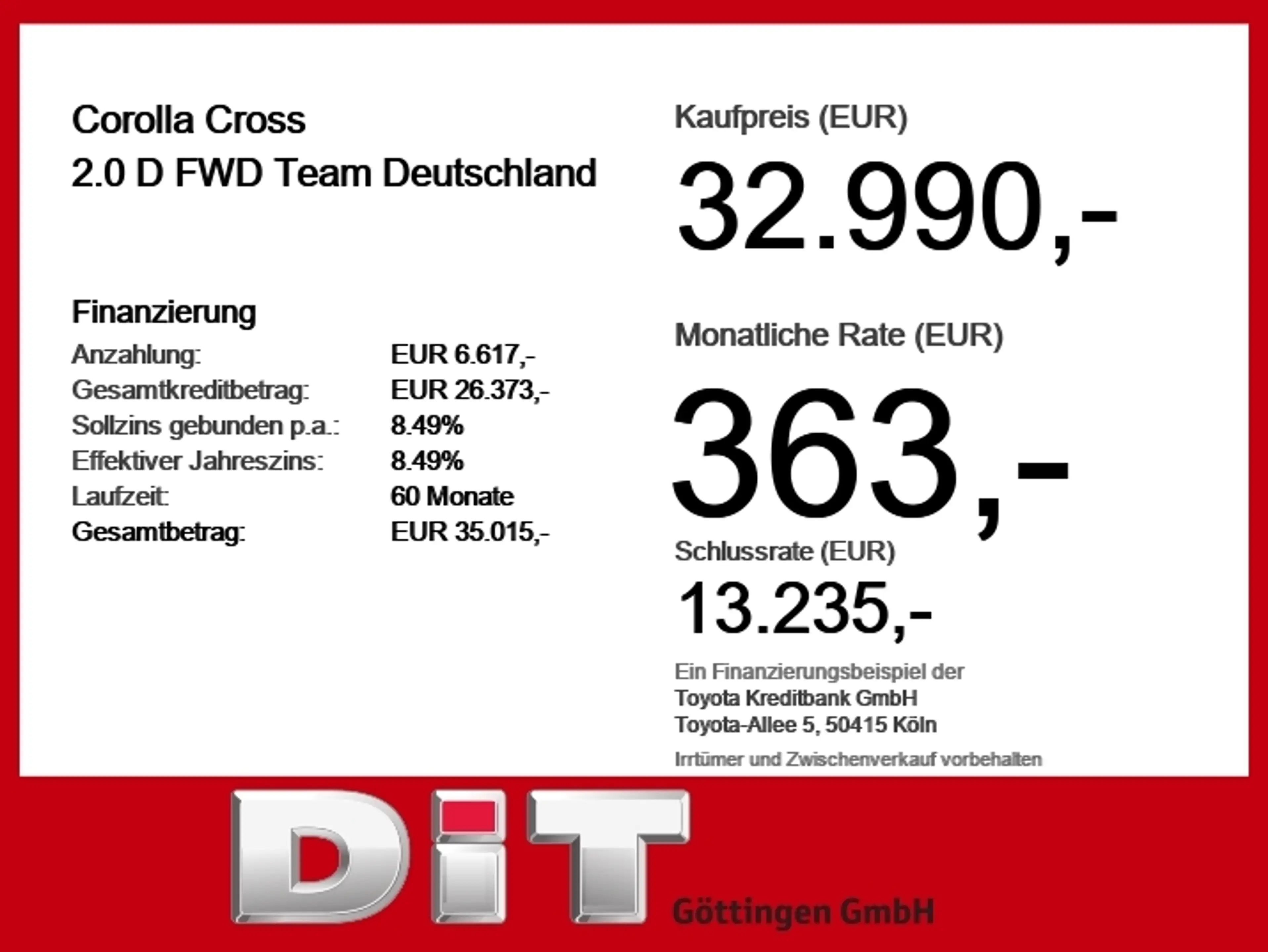 Toyota Corolla Cross 2.0 D FWD Team Deutschland ACC+LED — photo 6