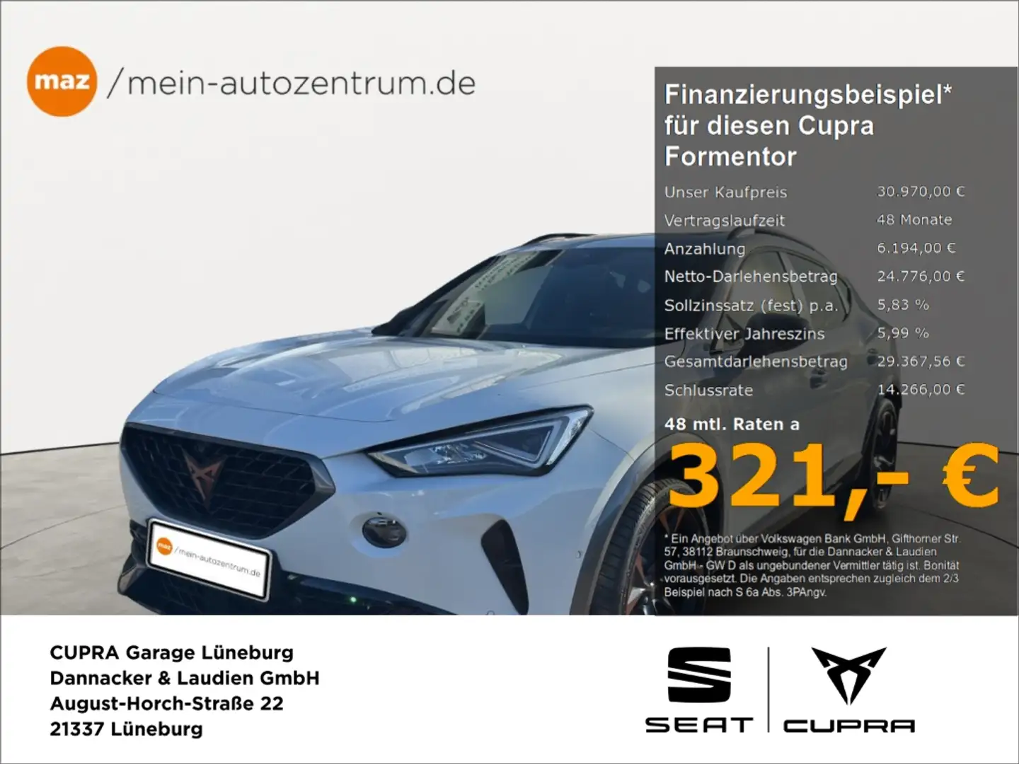 CUPRA Formentor VZ 1.4 e-HYBRID Alu LED AHK Pano Top View Navi DCC Weiß - 1