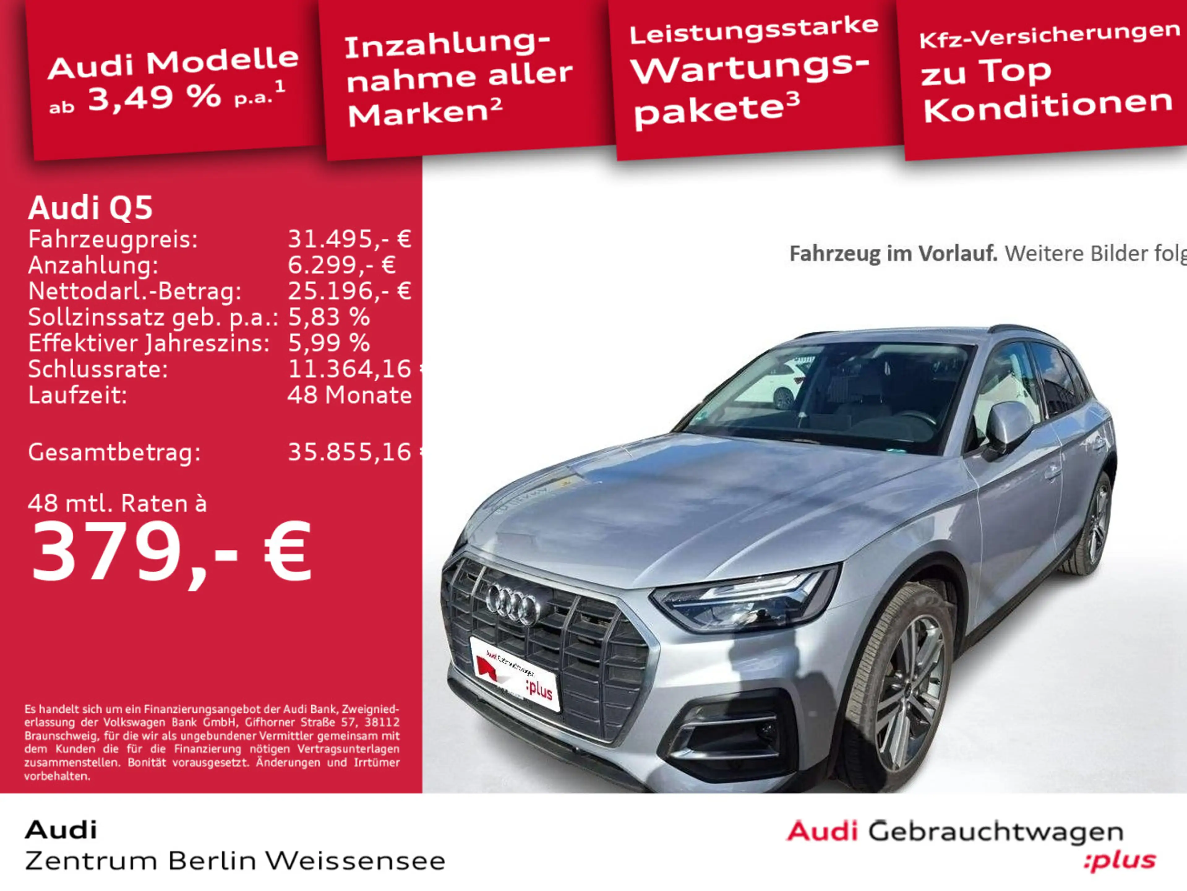 Audi Q5 50 TFSI e QUA*AHK*APP*VKE*VC*360*LUFT*NAV*MEM — photo 2