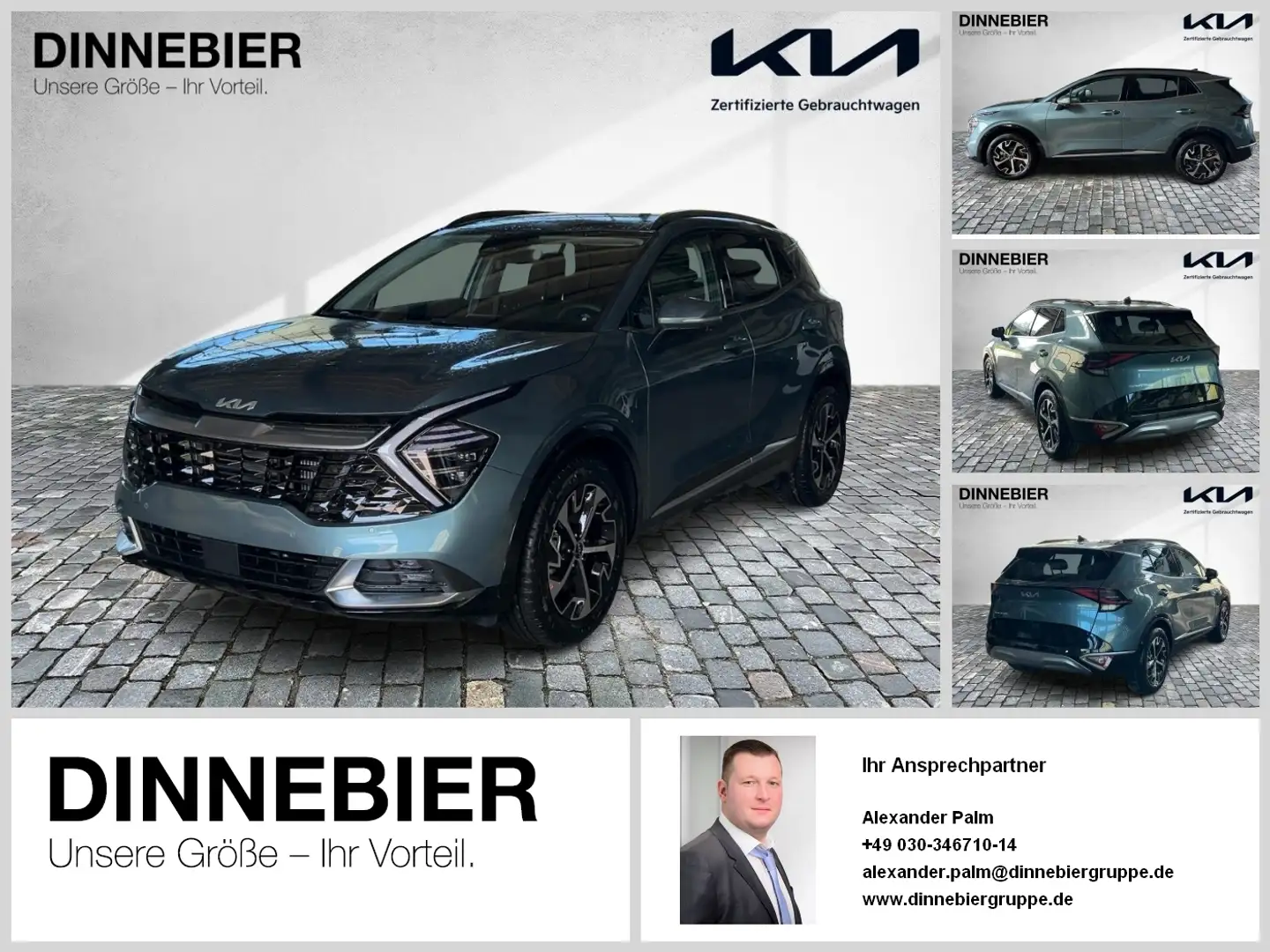 Kia Sportage Spirit 1.6T LED+360°+Glasdach+Navi Grigio - 1