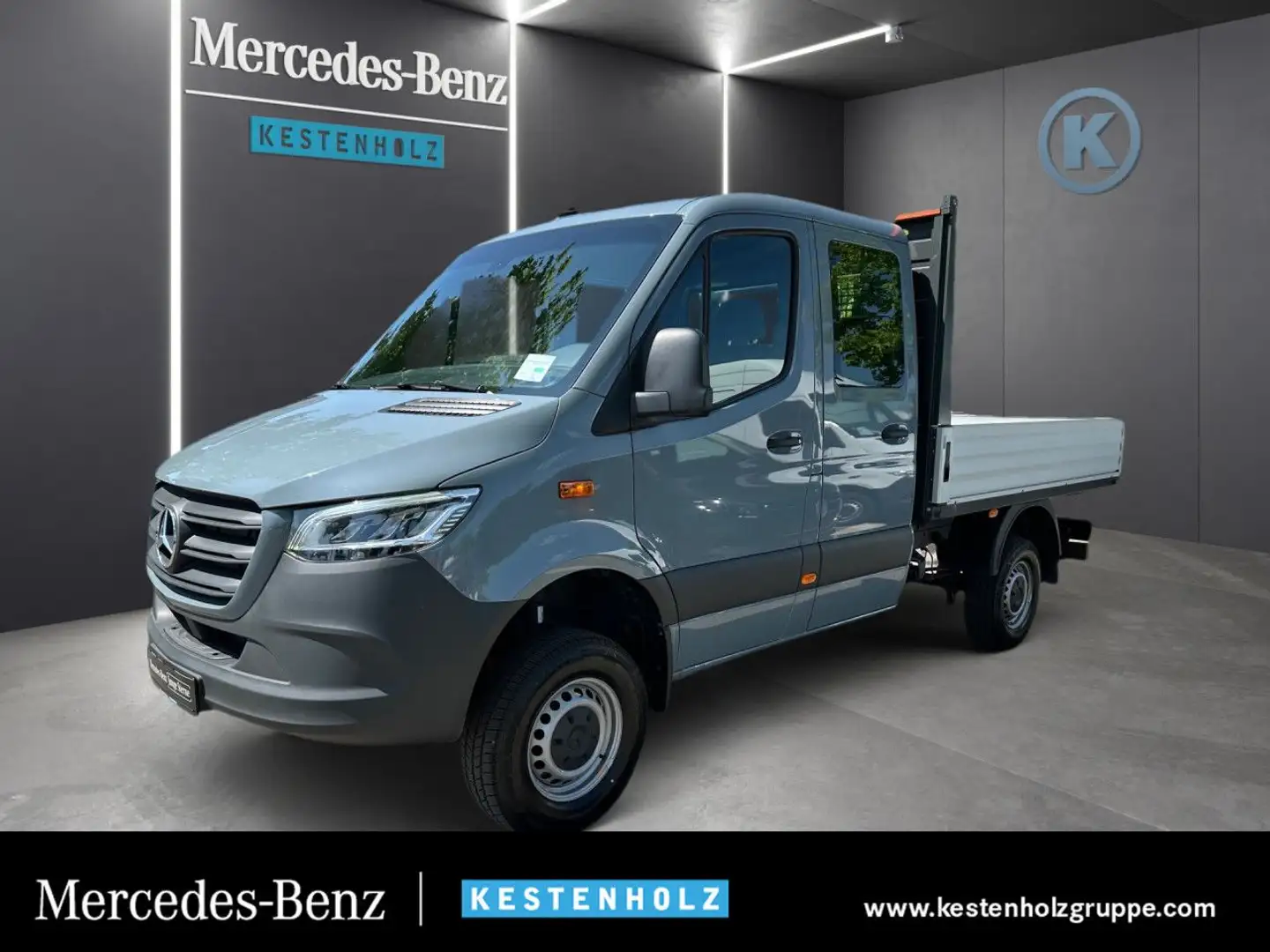 Mercedes-Benz Sprinter 319 CDI Pritsche Allrad AHK 3,5t LED Gris - 1