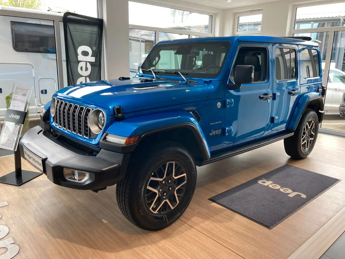 Jeep Wrangler Unlimited Sahara Sunrider Bleu - 1