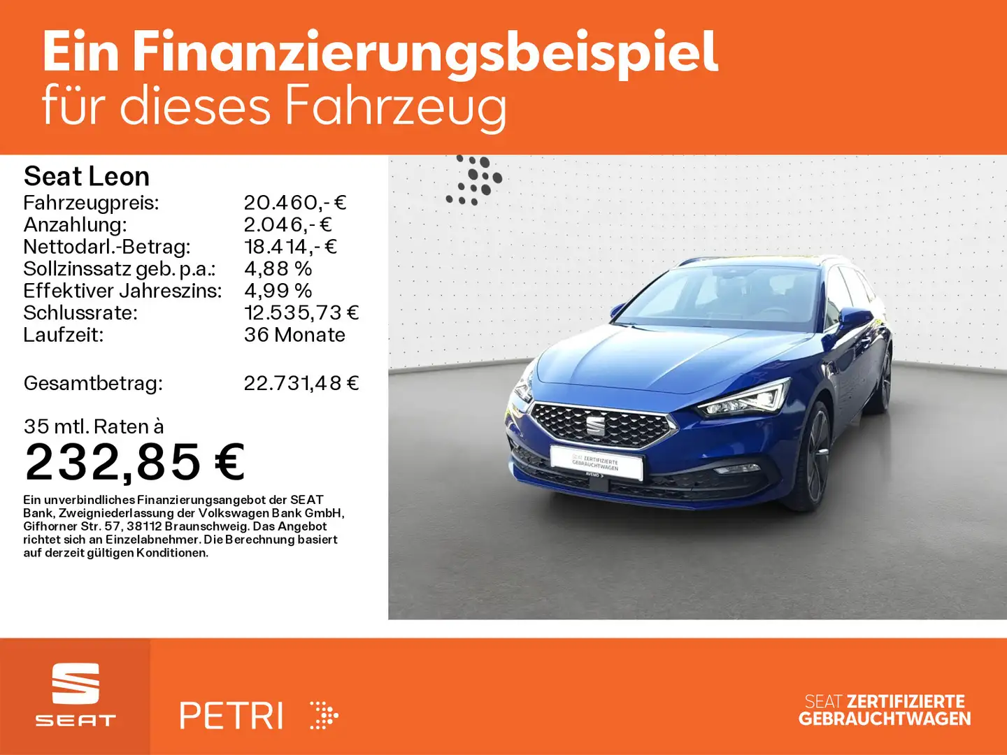 SEAT Leon Sportstourer *KAM*PANO*LED*NAV*SHZ* Blau - 2