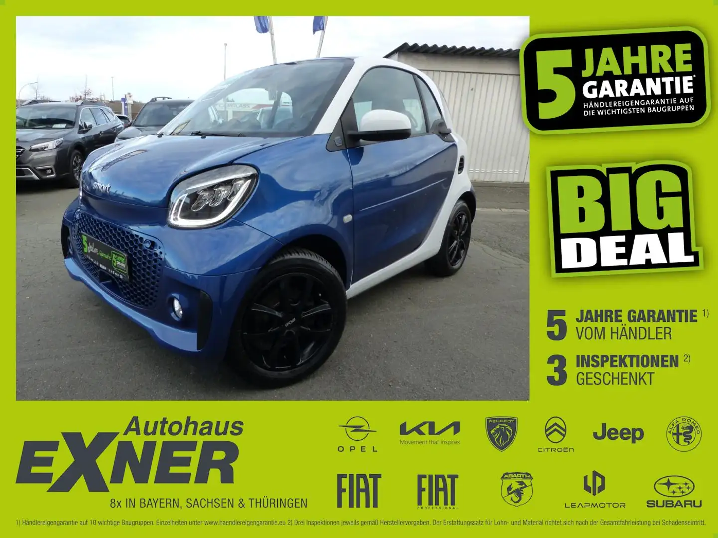 smart forTwo coupe EQ PASSION LED+Navi+SHZ+Kam.+KlimaA Blau - 1