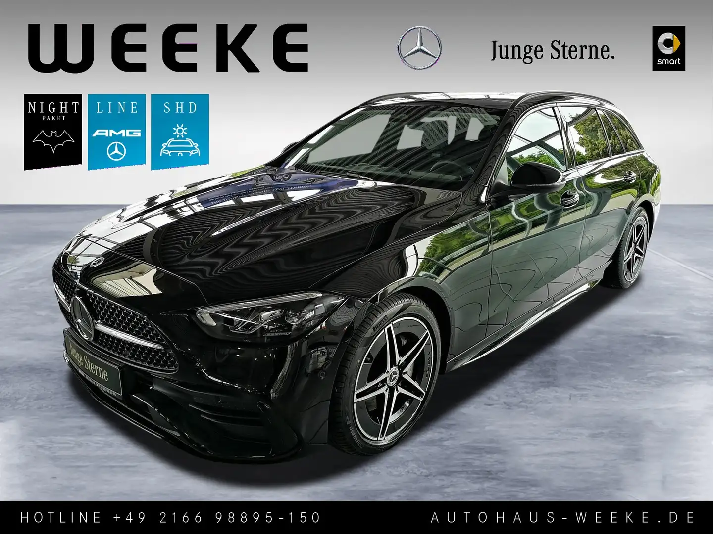 Mercedes-Benz C 180 T AMG ADVANCED PLUS+PANO-SD+NIGHT+MEMORY+V Schwarz - 1