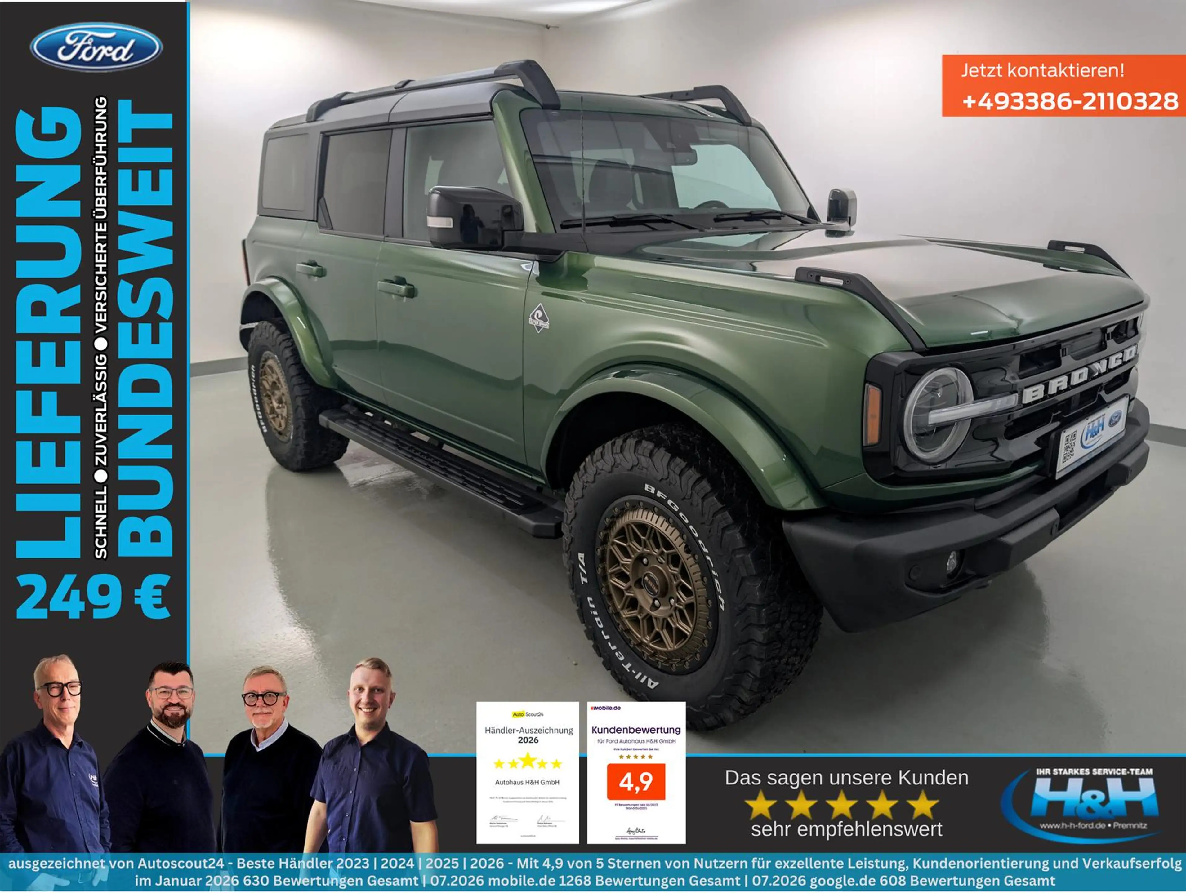 Ford Bronco 2.7 V6 4x4 Aut. Outer Banks ACC+360°Kam