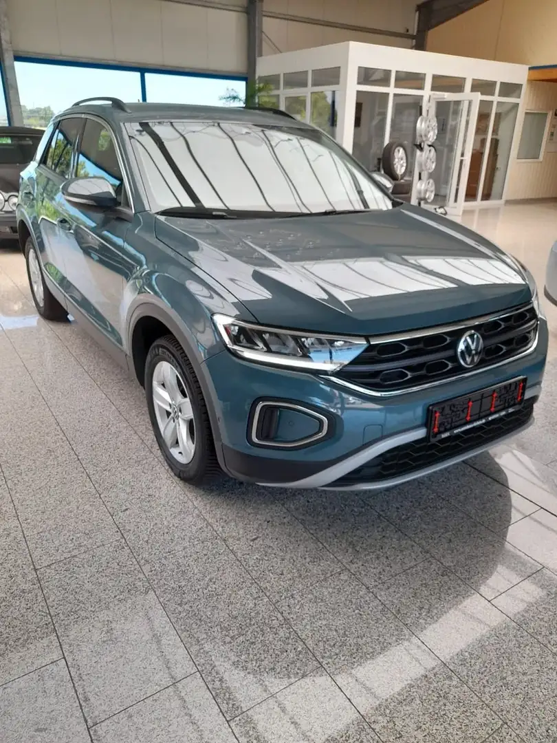 Volkswagen T-Roc Life 2.0 TDI DSG AHK NAVI Bleu - 1