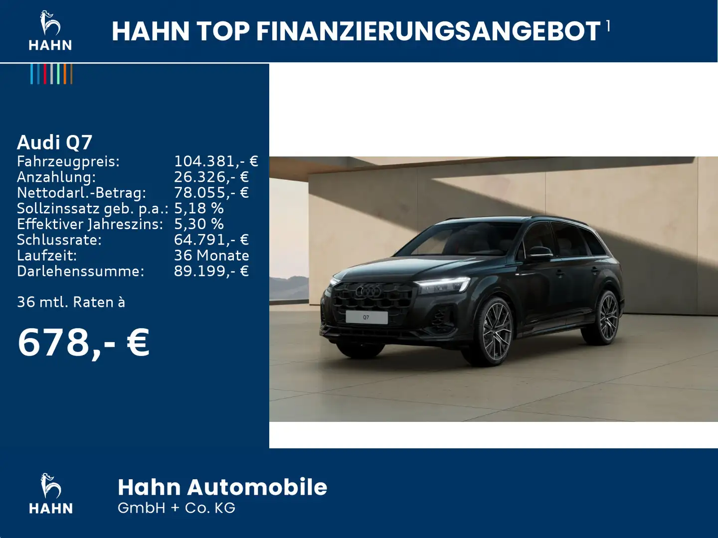 Audi Q7 SUV S line TFSI e quattro 290 kW Noir - 2